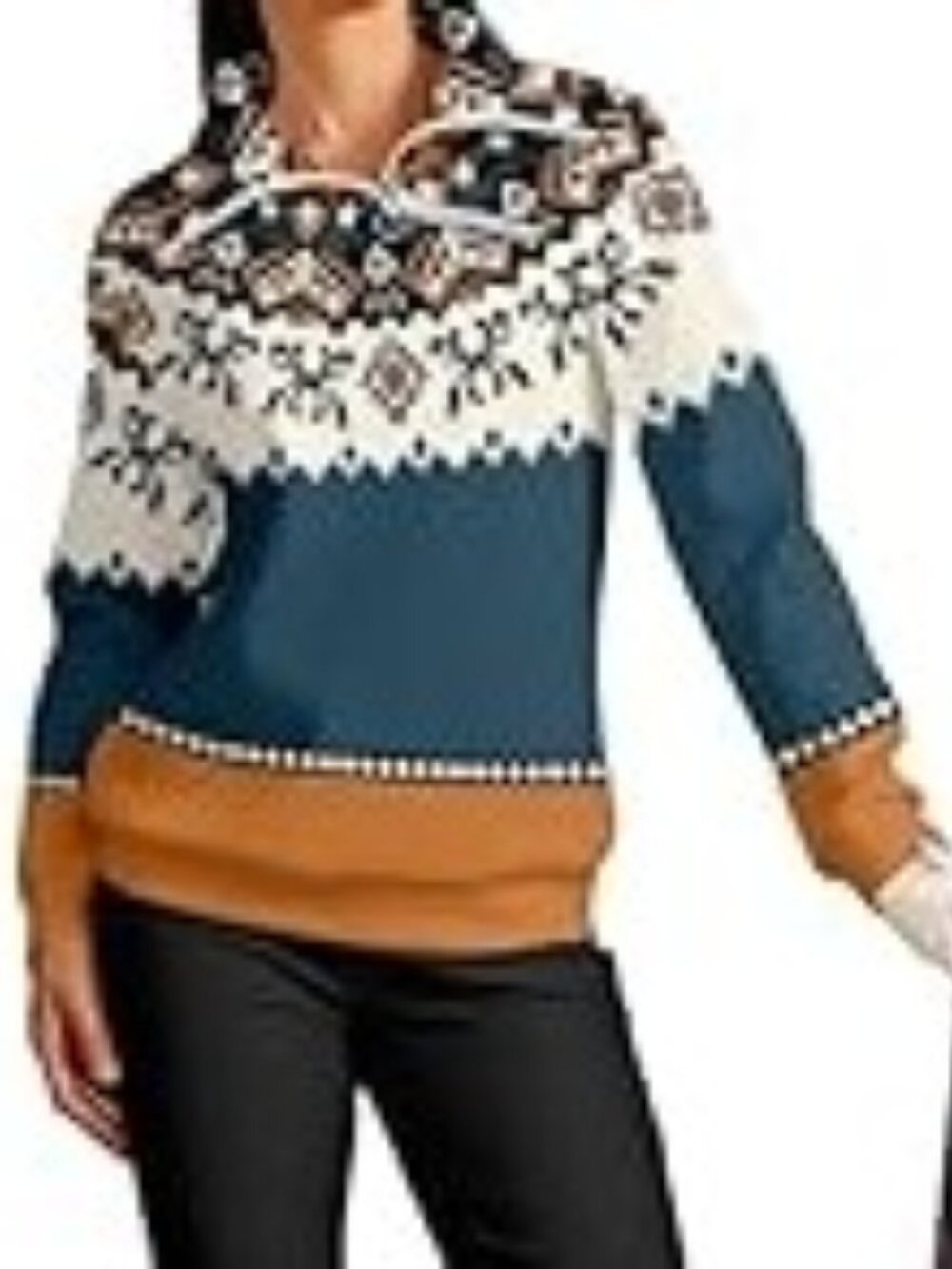 CEGOLFS Jacket S Multicolor 1/4 Zip Golf Abstract Print Long Sleeve Pullover